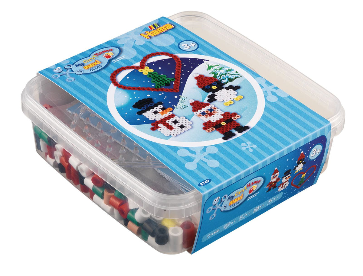 Hama 10.8749 Kraalset – 600 MAXI Kralen, Ideaal Voor Kinderen Vanaf 3 Jaar, In Opbergdoos